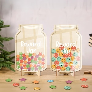 Custom Classroom Reward Jar For Teacher, Star Magnetic Reward Jar, Personalised Gift For Teacher, Back to school gift, Custom Name Reward