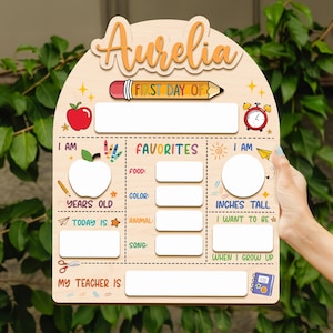 First Day Of School Sign, Custom School Sign, Back To School Sign, First Day Of Kindergarten Sign, First and Last Day Of School Sign For Kid