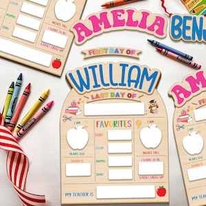 First Day Of School Sign, Custom School Sign, Back To School Sign, First Day Of Kindergarten Sign, First and Last Day Of School Sign For Kid