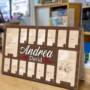 Pre K to Graduation School Picture Frame, School Years Photo Frame, Personalized Grade School Photo Frame, Senior Picture Gift,Gift for Kid