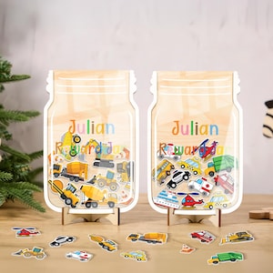 Custom Classroom Reward Jar For Teacher, Star Magnetic Reward Jar, Personalised Gift For Teacher, Back to school gift, Custom Name Reward