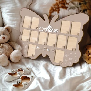 Personalized Baby First Year Picture Frame, Baby Picture Frame, Newborn To One Year Photo Frame, Monthly Baby Photo Frame, Newborn Gifts