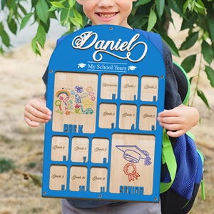 Personalized Pre K to Graduation School Picture Frame, Custom School Years Photo Frame, Grade School Photo Frame, Senior Graduation Gift