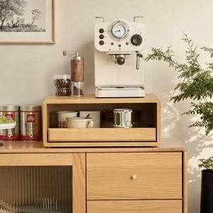 Modern Coffee Cup Storage,Coffee Capsule Rack Solid Wood Coffee Rack Coffee Bar Nespresso Coffee Rack Coffee Pod Drawer Kitchen Countertop