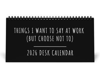 Funny Burnout Desk Calendar 2026 | Meetings & Email Humor I Sarcastic Office Quotes | Coworker Gift