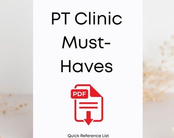Must-Haves Checkliste für die PT-Klinik | Physiotherapie Kurzanleitung (PDF)