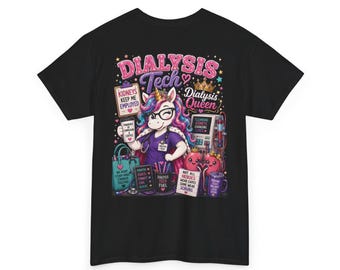 Camiseta Unicornio para Técnicos de Diálisis / Camiseta de Enfermera Reina de la Diálisis, Humor Nefrológico