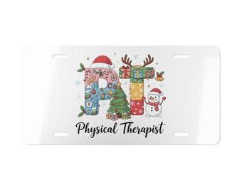 PT Physiotherapeut Weihnachten Waschtisch Teller | Urlaub Nummernschild
