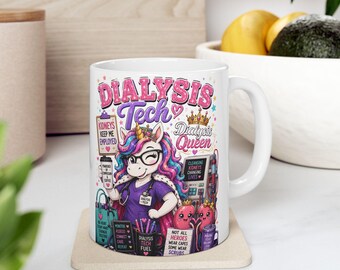 Taza de cerámica para diálisis / Taza de café de cerámica para enfermeras de nefrología especializadas en diálisis