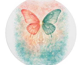 Schmetterling Wirbelsäule Maus Pad | Nervensystem Heilkunst | Frauen Gesundheit Physiotherapie Schreibtisch Dekor | Beruhigende Therapie Büro Accessoire