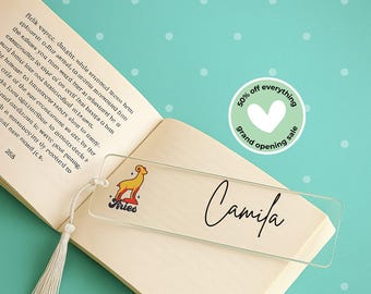 Personalized Acrylic Bookmark, Aries Zodiac Bookmark, Custom Name Bookmark, Book Lover Gift, Reader Gift, New Book Present