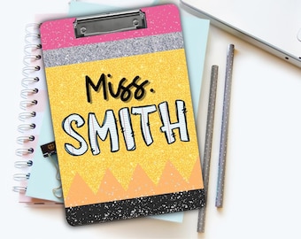 Custom Teacher Clipboard,Pencil Clipboard,Gift for Teachers,Classroom Essentials,Gift for Educators,Elements Teacher Clipboard