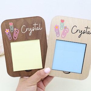 Personalized Sticky Note Holder, Teacher Appreciation, Office Decor, Desk Accessory, School Supplies, Teacher Gift, Custom Office