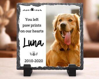 Personalized Pet Memorial Slate,Sympathy Gift,Custom Pet Remembrance Plaque