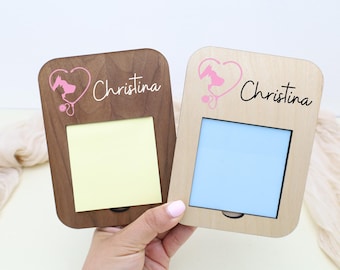 Personalized Vet Sticky Note Holder, Veterinary Assistant Gift, Animal Lover Desk Accessory, Veterinarian Appreciation