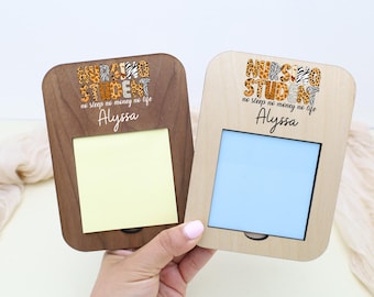 Personalized Nursing Student Sticky Note Holder, Nurse Grad Present, RN Gift, Nursing School Survival, Future Nurse Accessory