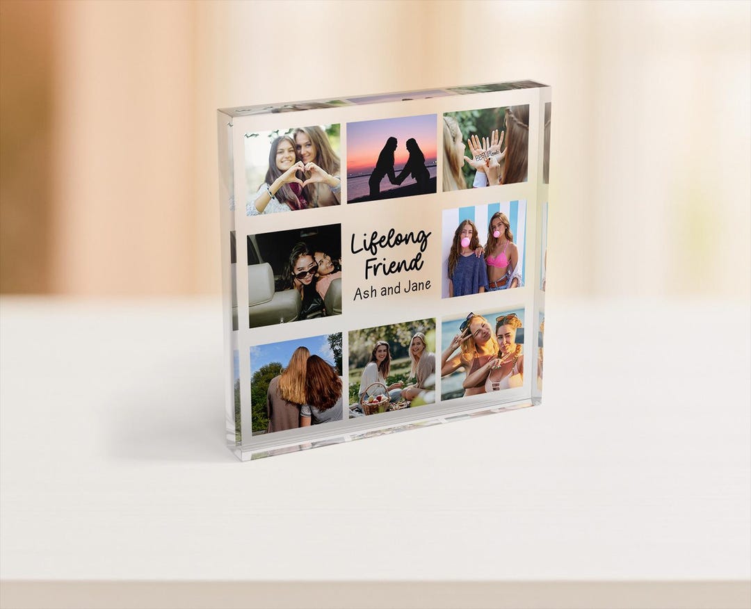 Best Friend Photo Plaque, Personalized Friend Gift, Friendship Keepsake ...