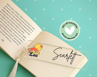 Personalized Leo Bookmark, Zodiac Astology Gift, Book Lover Present, Reader Accessory, Custom Name Bookmark, Bookish Gift, Astrology Decor