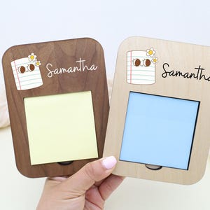 Personalized Sticky Note Holder, Teacher School Supply, Back to School Gift, Desk Organizer, Office Decor, Custom Name Stationary Holder