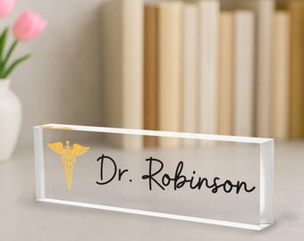 Custom Doctor Nameplate, Physician Office Decor, Medical Professional Name Plaque, Doctor Gift Idea, Nurse Name Plate, Office Name Sign