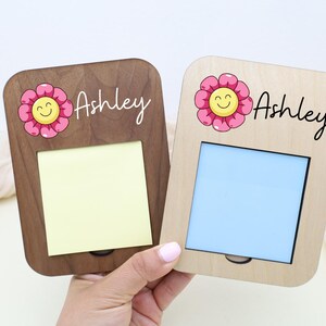 Personalized Sticky Note Holder, Desk Organizer, Teacher Appreciation, Back to School, Custom Name Notepad, Office Decor, Teacher Gift