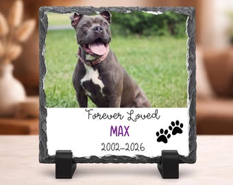 Recuerdo personalizado con foto de perro, regalo para la pérdida de una mascota querida para siempre, regalo de condolencias