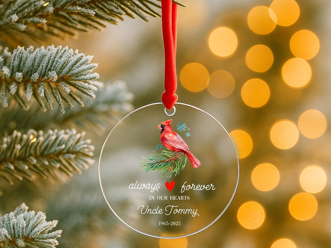 Cardinal Memorial Ornament, Personalized in Loving Memory Gift, Loss of ...