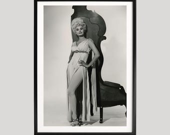 Sophia Loren, Photography Prints, Sophia Loren Poster, Retro Poster, Black and White Wall Art, Museum Quality Photography Poster