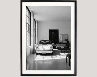 Car Poster Wall Art, Photography Prints, Porsche Poster, Porsche 911 Poster, Black and White Wall Art, Museum Quality Photography Poster