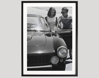 Steve McQueen Poster, Photography Prints, Steve McQueen Poster, Retro Poster, Black and White Wall Art, Museum Quality Photography Poster