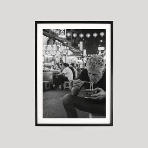 Anthony Bourdain, tirages photo, poster de chef cuisinier, chef cuisinier, art mural cuisine, poster noir et blanc, poster photo de qualité musée