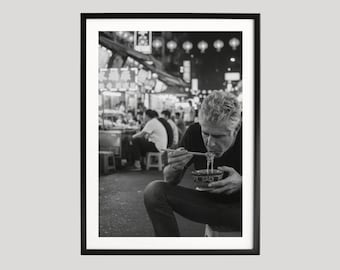Anthony Bourdain, Photography Prints, Chef Poster, Head Chef, Kitchen Wall Art, Black And White Poster, Museum Quality Photography Poster