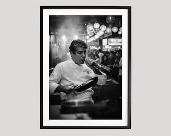 Anthony Bourdain, Photography Prints, Head Chef, Cooking Poster, Kitchen Prints, Black and White Wall Art, Museum Quality Photography Poster