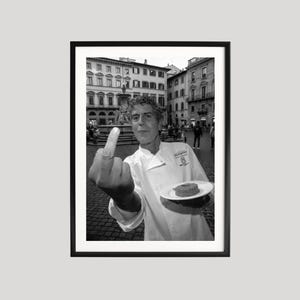 Anthony Bourdain, tirages photographiques, art mural original, tirages de cuisine, art mural noir et blanc, affiche de photographie de qualité musée