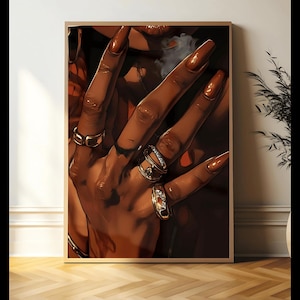 Black Woman Art, Black Girl Wall Art, Black Female Wall Art, African Art,  Fashion, abstract art, Trendy Wall Art,