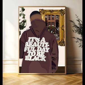 Black Man Art, printable art, feminist art, fashion art, boho wall art, black owned art, abstract art, digital wall art, Art Lover