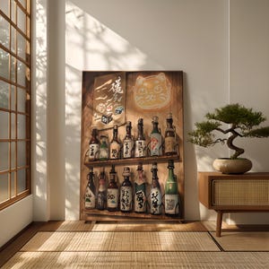 Japanese Sake Bar Wall Art Print, Vintage Home Decor, Izakaya Decor, Retro Japanese Aesthetic Poster ,Japanese Print, Japanese Aesthetic,