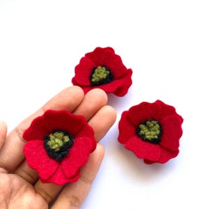 Rote Mohnblume Brosche, Gedenktag Pin, Erinnerung Pin, veteran Tag, Militär Tribut Geschenk