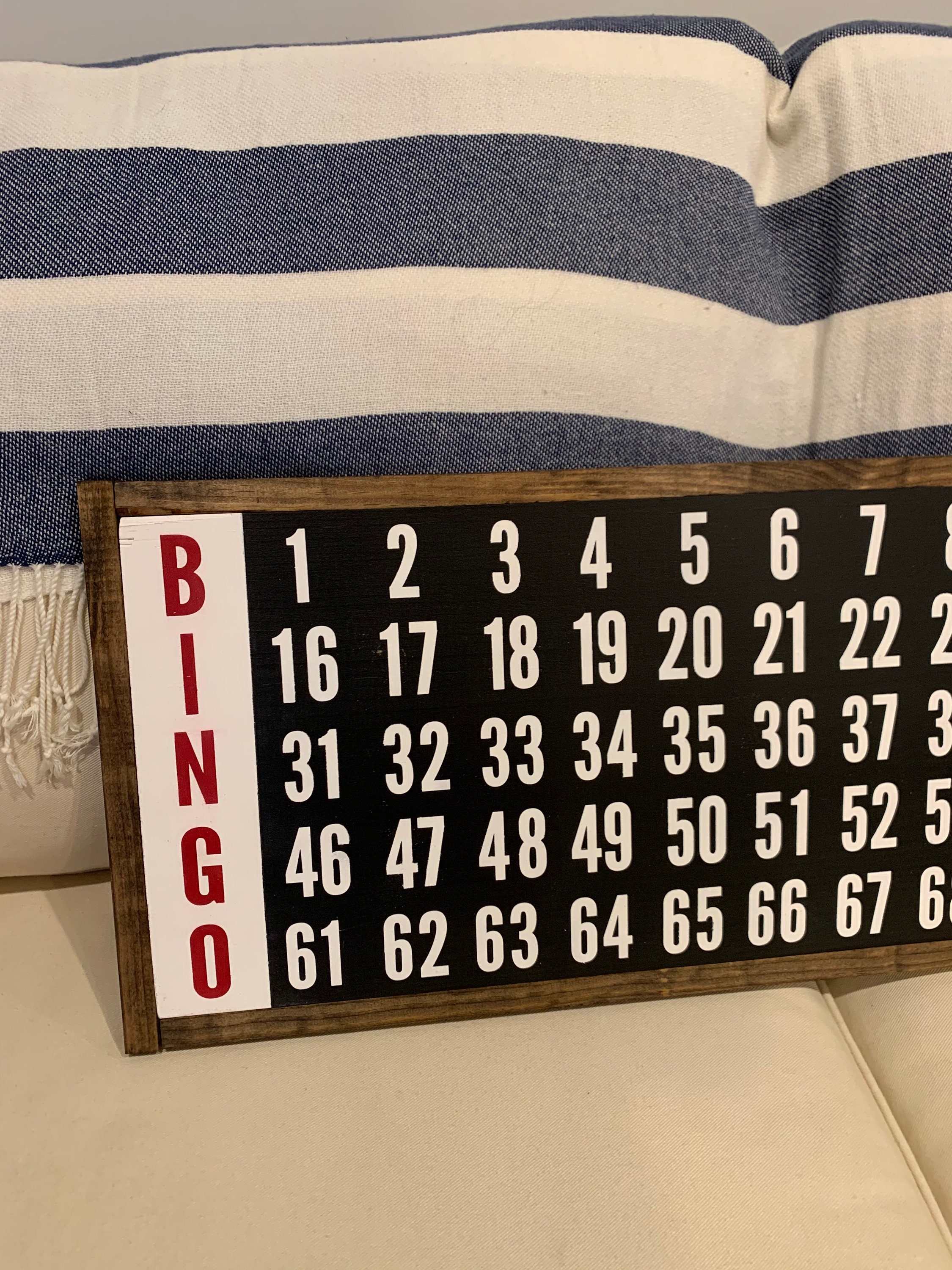 BINGO CALL BOARD Display Wood Sign Vintage Inspired Etsy