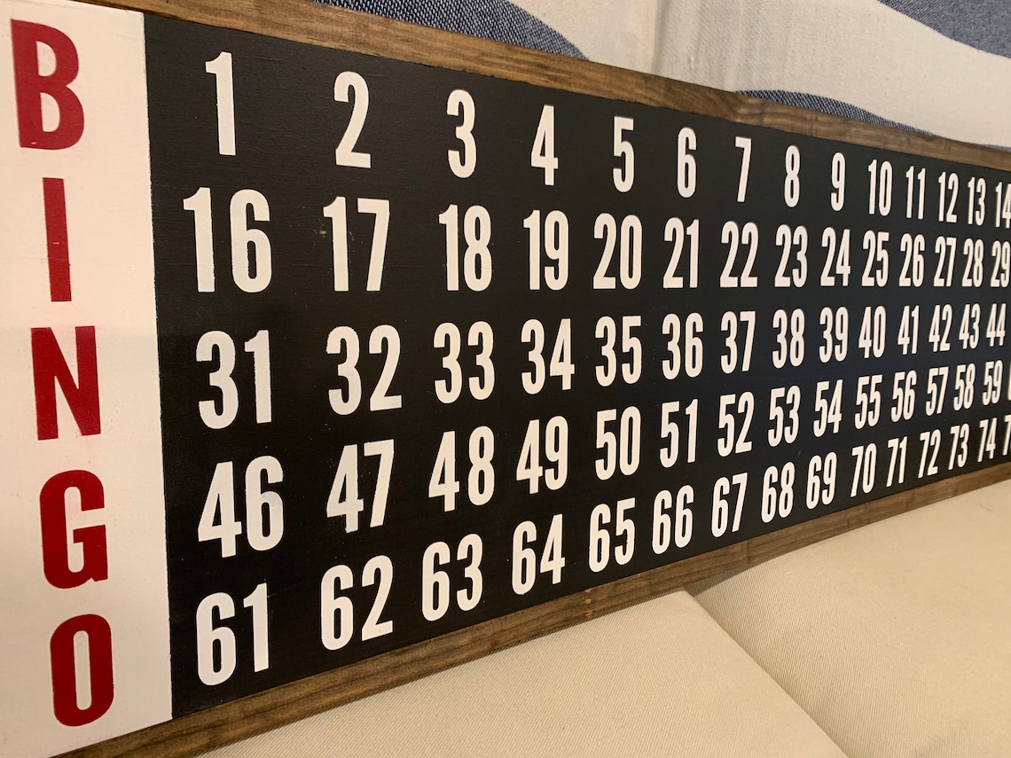 BINGO CALL BOARD Display Wood Sign Vintage Inspired Etsy