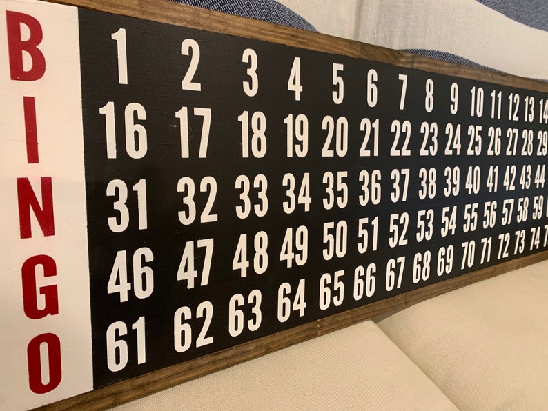 BINGO CALL BOARD Display Wood Sign Vintage Inspired Etsy