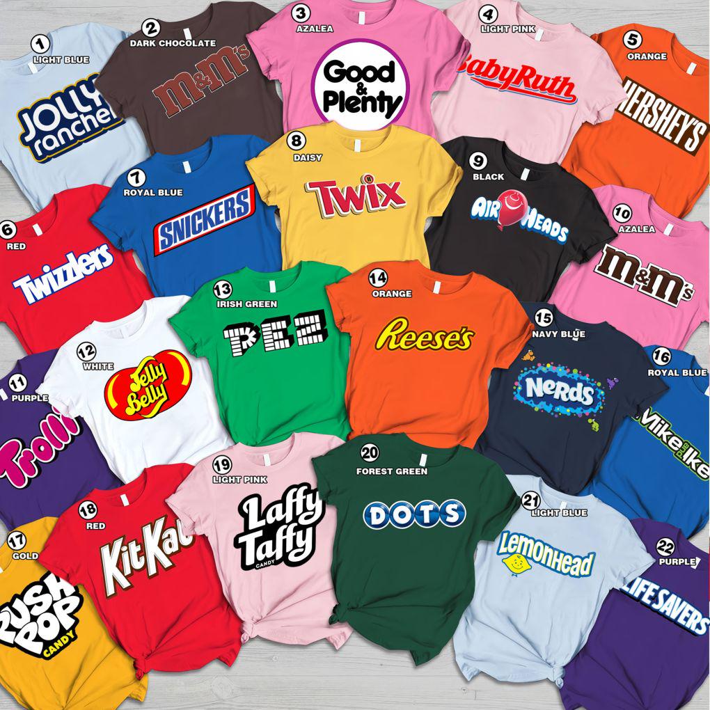 Family Halloween Costume Shirts, Chocolate Group Halloween Tee, Costumes Halloween Candy Group Chocolate Shirt, Matching Family T-Shirt