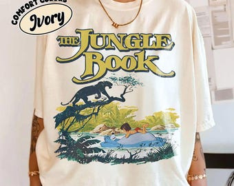 Vintage Disney Djungelboken Mowgli Baloo Bagheera serietidningskjorta, Magic Kingdom-skjorta familjefödelsedagspresent, Disneyland barnresa skjortor