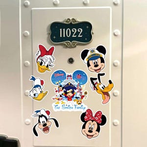 Personalized Disney Cruise 2025 Magnet, Mickey and Friends, Disney Family Cruise Trip 2025, Disney Wish Dream Cruise Ship Stateroom Doors