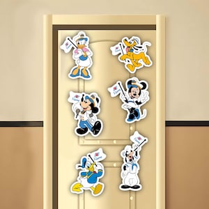 Personalized Mickey and Friends Disney Pirates Magnet, Captain Hook Smee Pirates of the Caribbean, Disney Family Cruise Trip 2025 Magnets