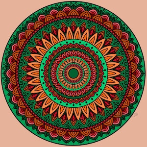Mandala Coloring Page #6 | Printable + Digital (PDF + PNG) | Mindfulness Art for Adults & Teens