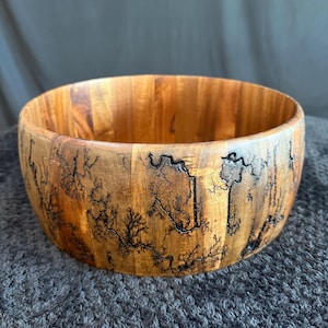 Unique Fractal Burned Bowl