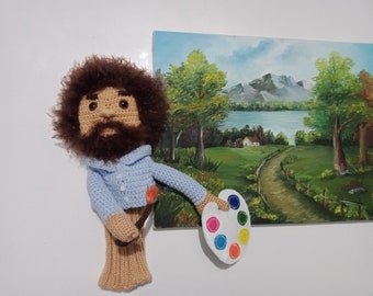 Crochet Golf Club Cover,Bob Ross Golf Head Cover,golf clup cover or knit Puppet,Personalized,hand puppet Bob Ross,Golf Sock