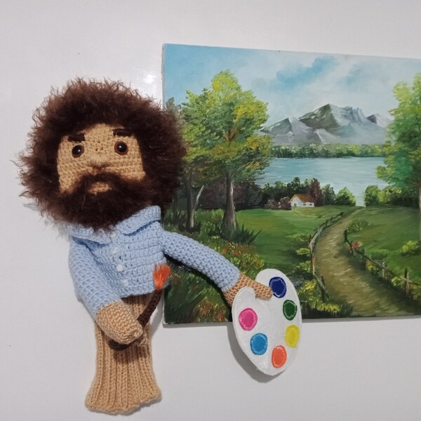 Crochet Golf Club Cover,Bob Ross Golf Head Cover,golf clup cover or knit Puppet,Personalized,hand puppet Bob Ross,Golf Sock