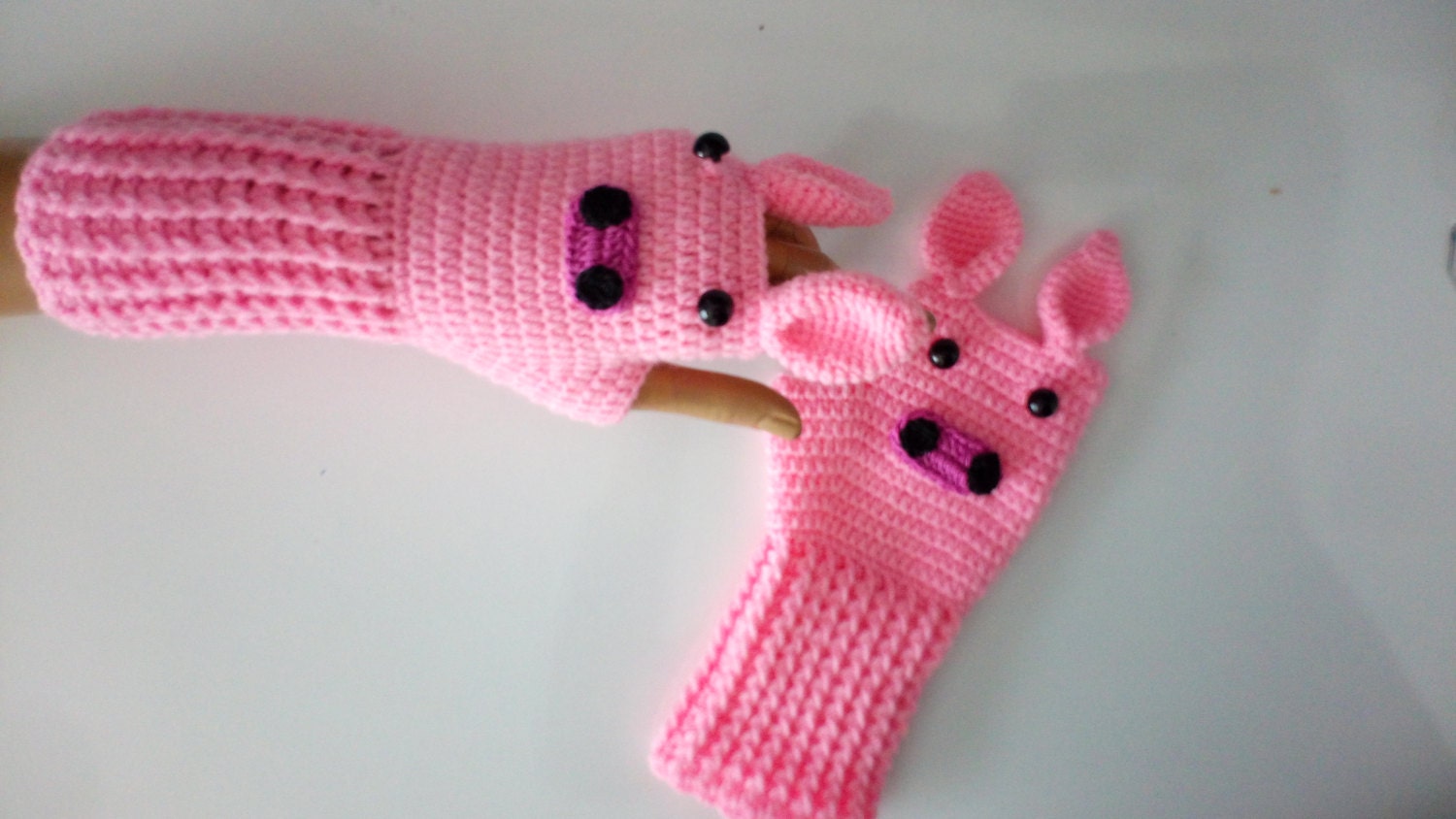 Pig in the fingerless glove Crochet Pig glovesfor Baby or Etsy